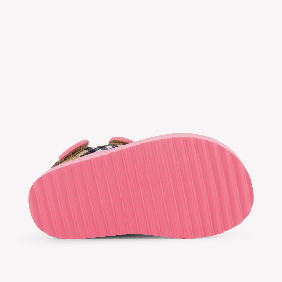 Burberry Lou Meisjes Sandalen In Fluor Roze