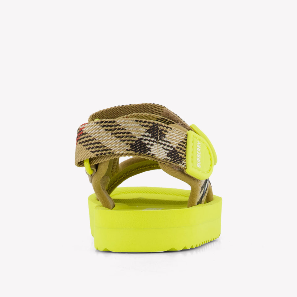 Burberry Lou Jongens Sandalen In Lime