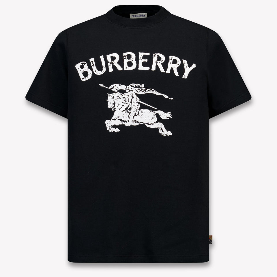Burberry Cedar Stamp Kinder Jongens T-Shirt In Zwart