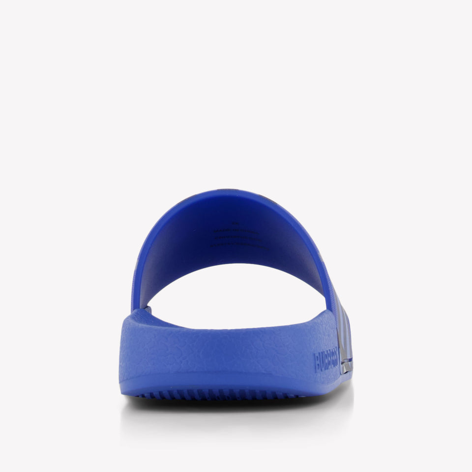 Burberry Furley Jongens Slippers In Cobalt Blauw