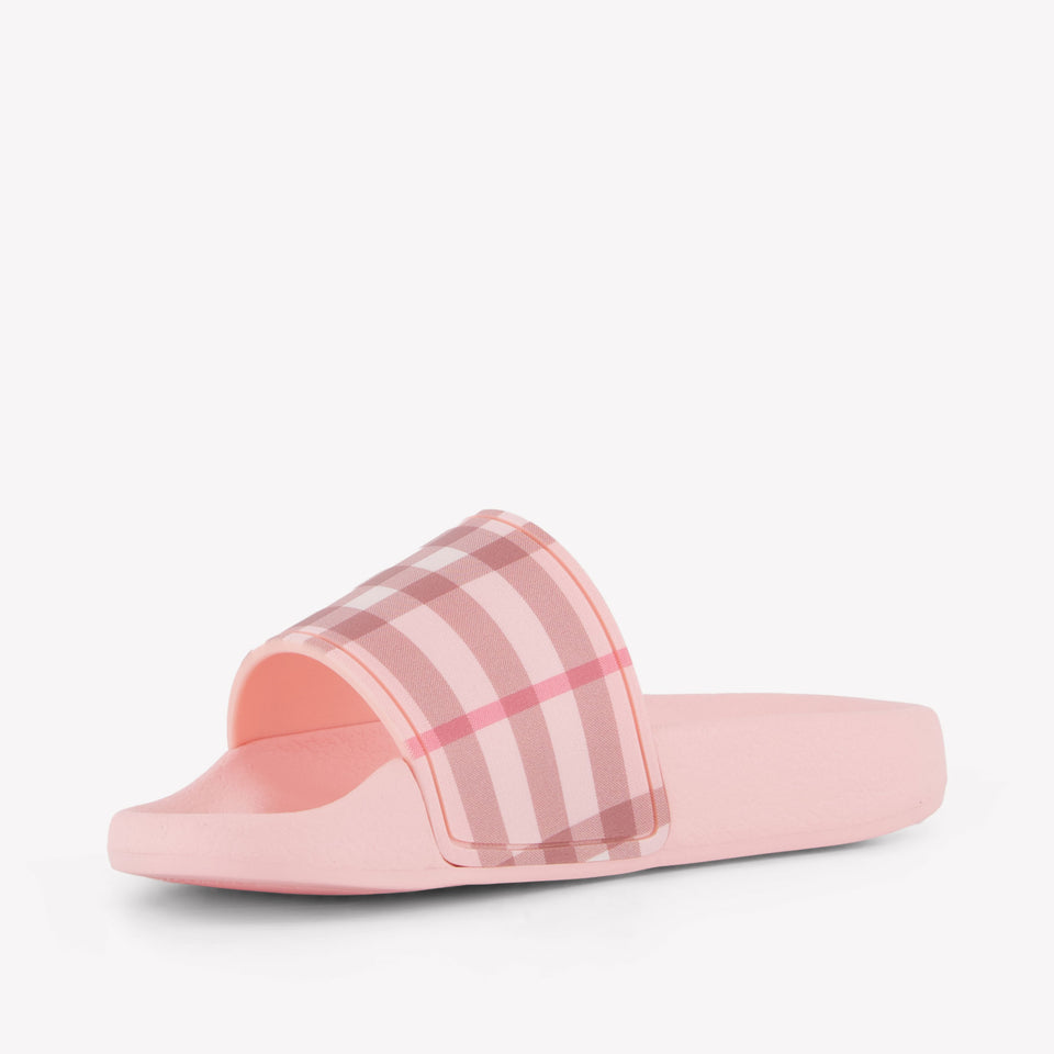 Burberry Furley Meisjes Slippers In Licht Roze