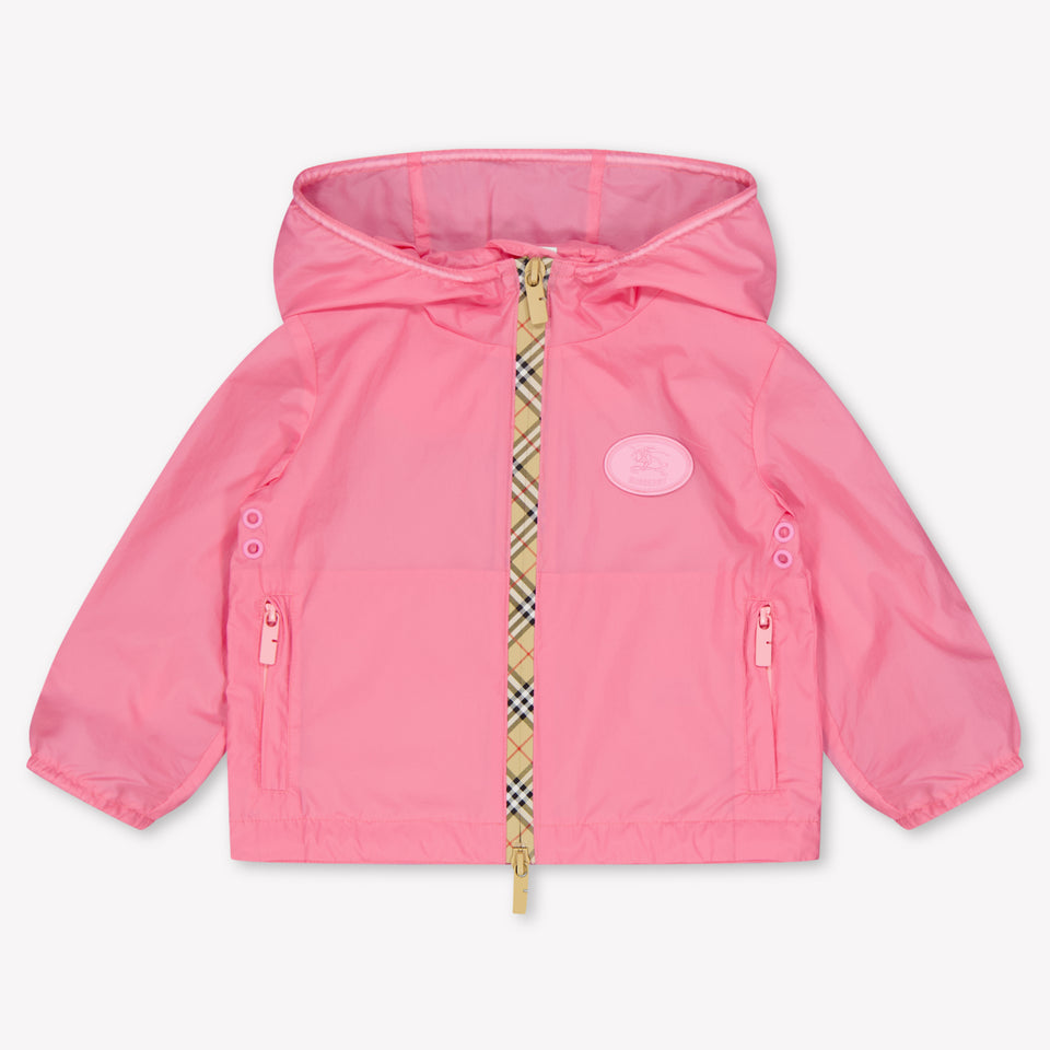 Burberry Roman Baby Meisjes Zomerjas In Fluor Roze