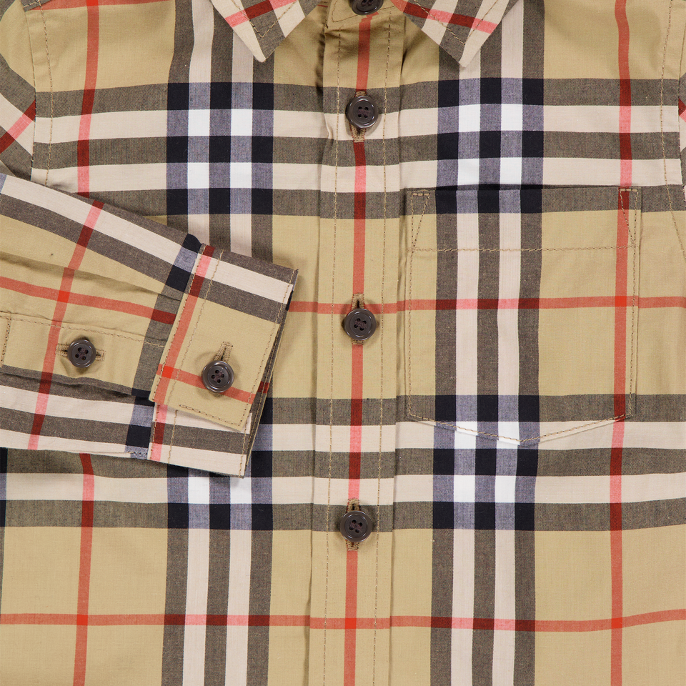 Burberry Owen Baby Jongens Blouse In Beige