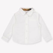 Burberry Owen Baby Jongens Blouse In Wit