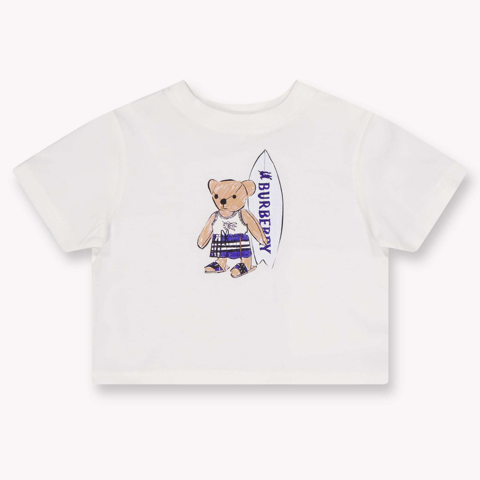 Burberry Cedar Teddy Baby Jongens T-Shirt In Off White