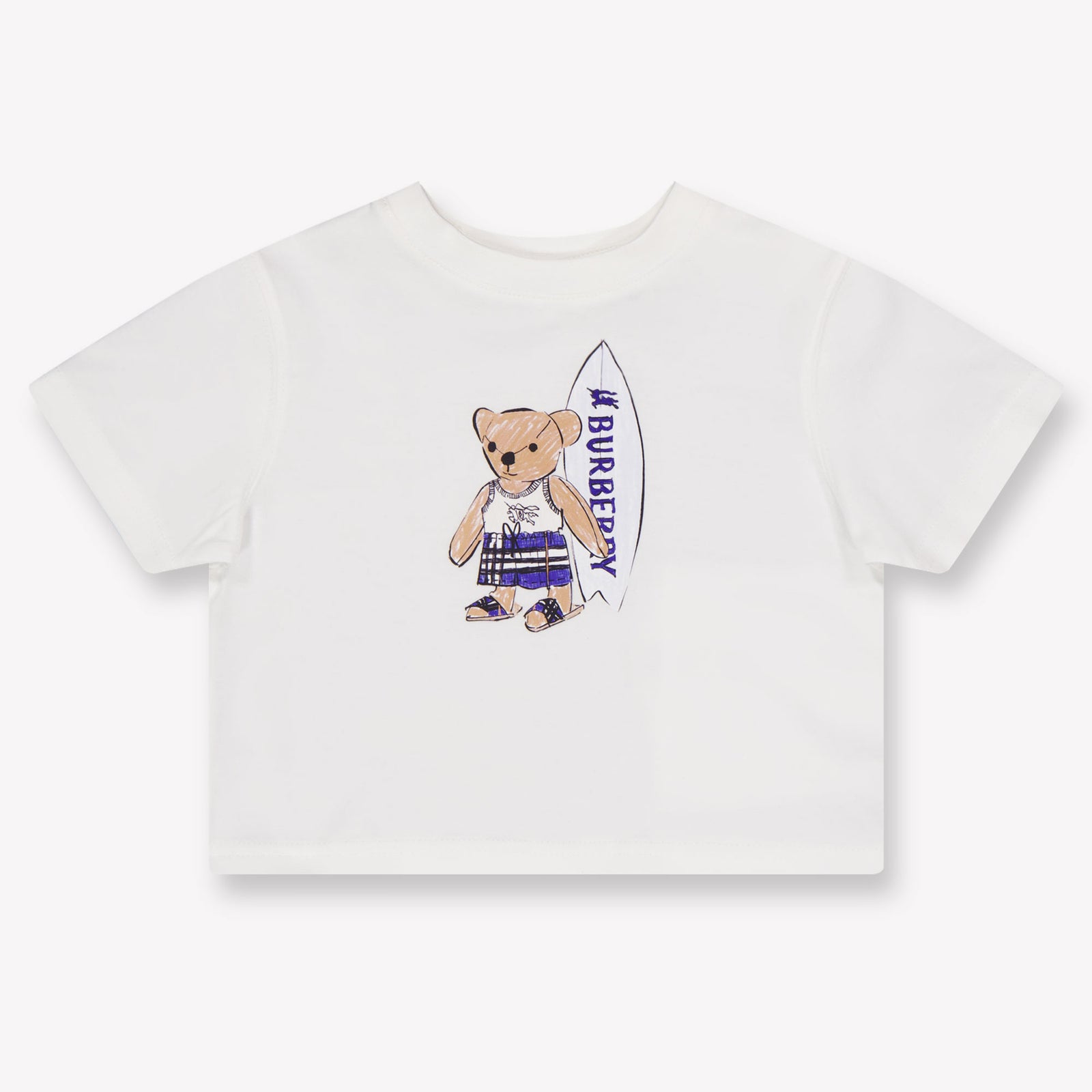 Burberry Cedar Teddy Baby Jongens T-Shirt In Off White