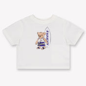 Burberry Cedar Teddy Baby Jongens T-Shirt In Off White