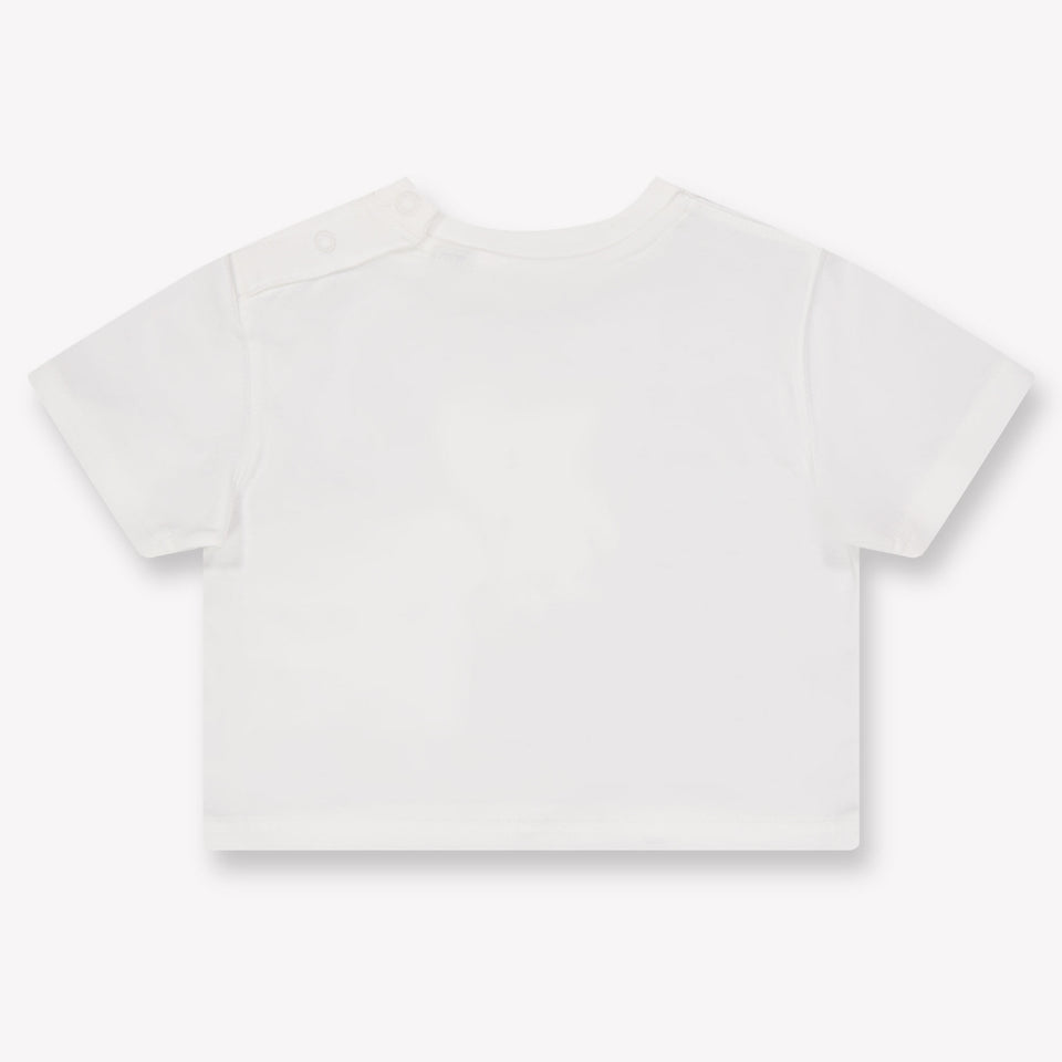Burberry Cedar Teddy Baby Jongens T-Shirt In Off White