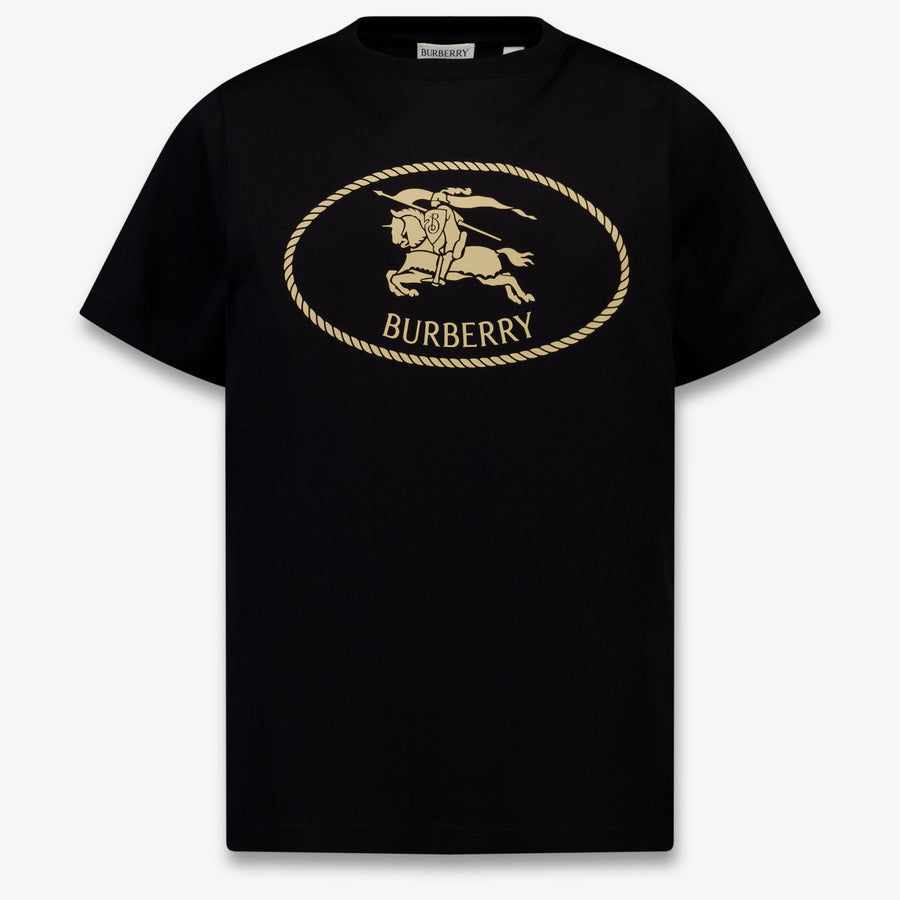 Burberry Cedar Crest Kinder Unisex T-Shirt In Zwart