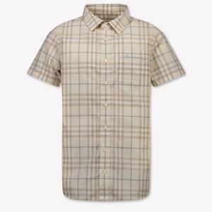 Burberry Kinder Jongens Blouse In Licht Beige