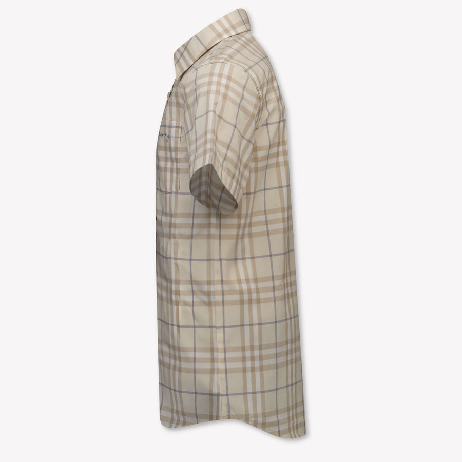 Burberry Kinder Jongens Blouse In Licht Beige
