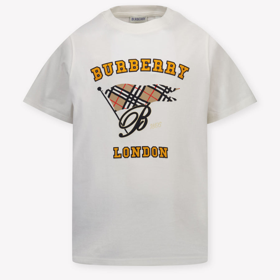 Burberry Cedar Kinder Unisex T-Shirt In Off White