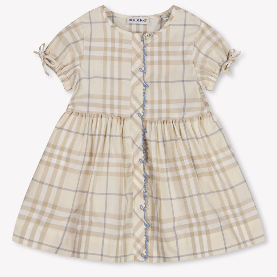 Burberry Josie Baby Meisjes Jurk In Licht Beige