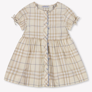 Burberry Josie Baby Meisjes Jurk In Licht Beige