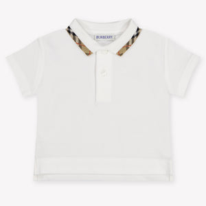 Burberry Johane Baby Jongens Polo In Wit