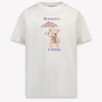 Burberry Cedar Kinder Unisex T-Shirt In Off White