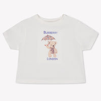 Burberry Cedar Baby Unisex T-Shirt In Off White