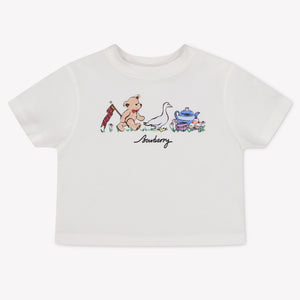 Burberry CEDAR Baby Unisex T-Shirt In Off White