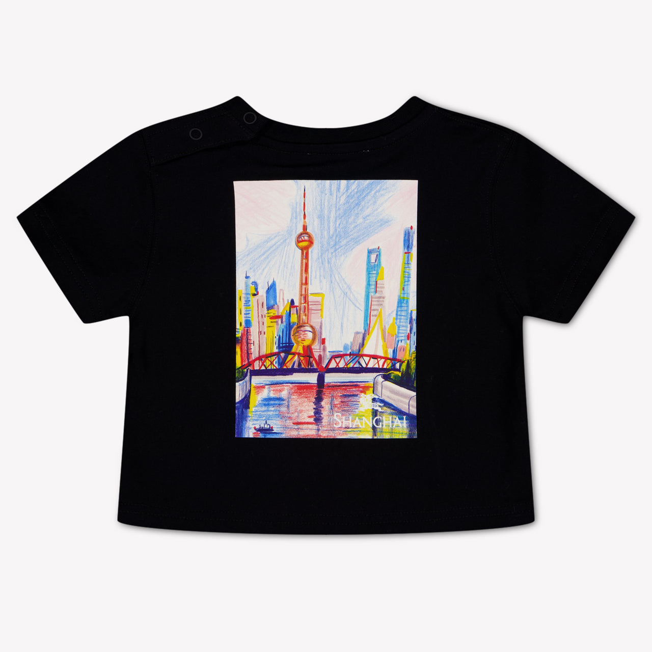 Burberry Cedar Baby Unisex T-Shirt In Zwart