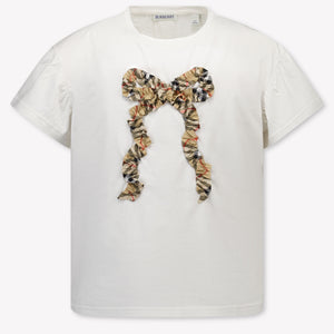 Burberry Roxy Bow Kinder Meisjes T-Shirt In Off White