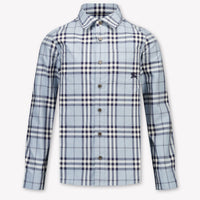 Burberry Owen Kids Boys Blouse In Light Blue