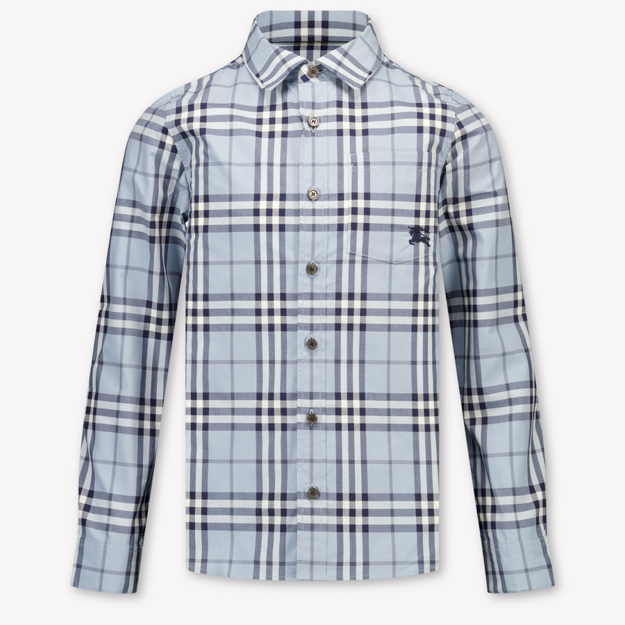 Burberry Owen Kids Boys Blouse In Light Blue