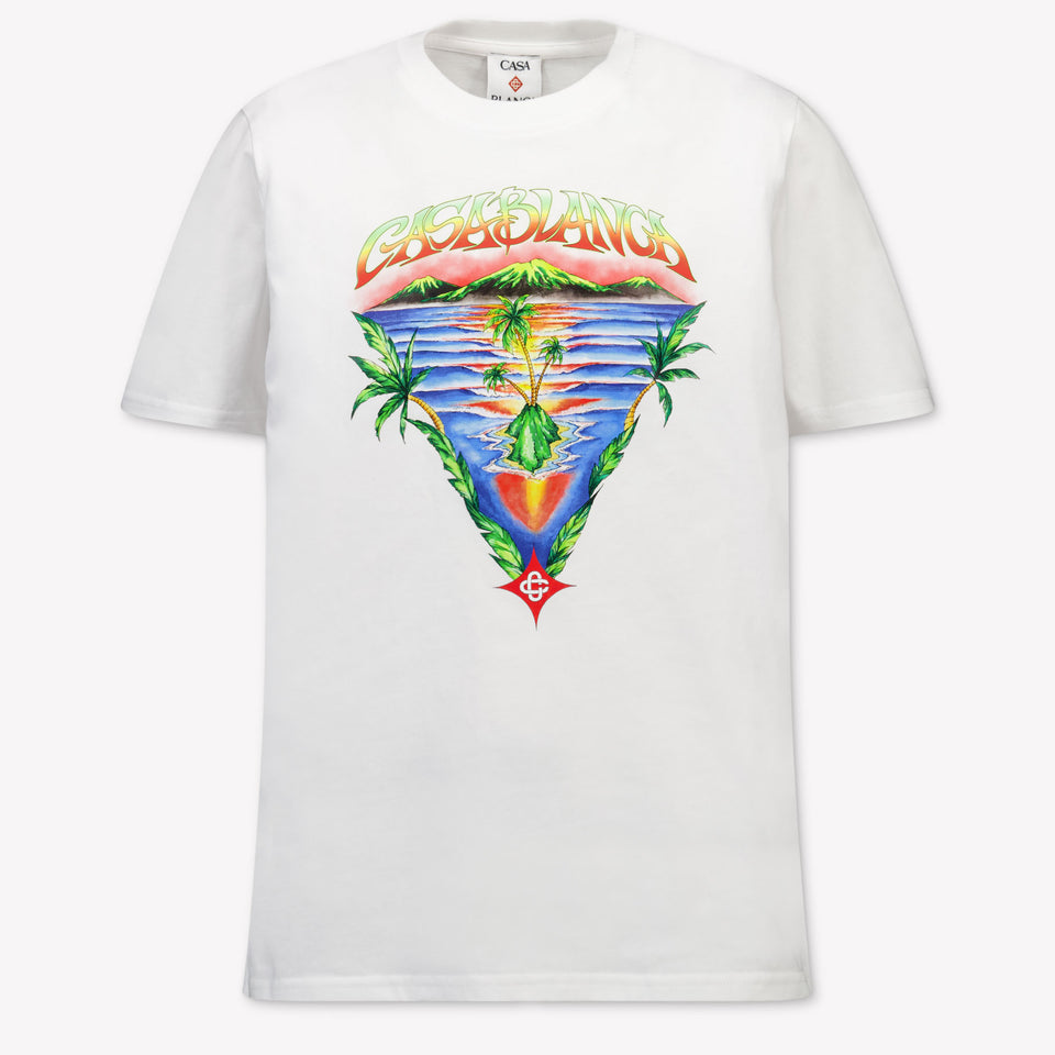 Casablanca Kinder Jongens T-Shirt In Wit