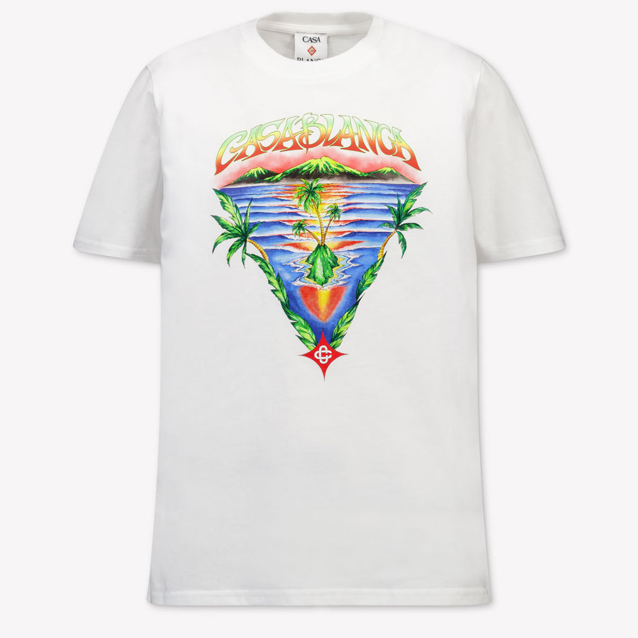 Casablanca Kinder Jongens T-Shirt In Wit