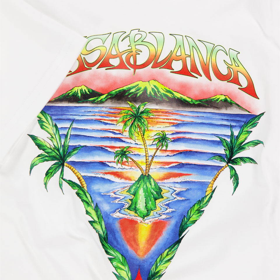 Casablanca Kinder Jongens T-Shirt In Wit