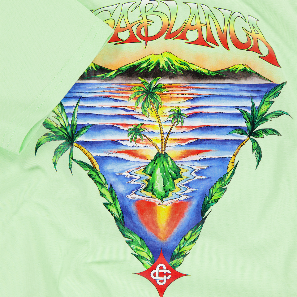 Casablanca Kinder Jongens T-Shirt In Mint