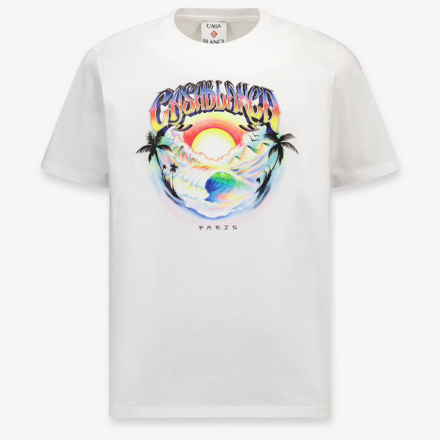 Casablanca Kinder Jongens T-Shirt In Wit