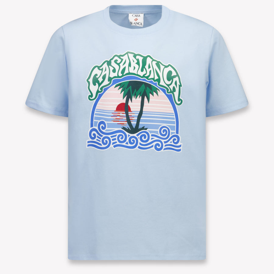 Casablanca Kinder Jongens T-Shirt In Licht Blauw
