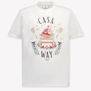 Casablanca Kinder Unisex T-Shirt In Wit