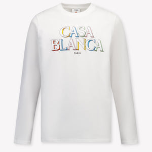Casablanca Kinder Unisex T-Shirt In Wit