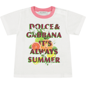 Dolce & Gabbana Baby Meisjes T-Shirt Wit