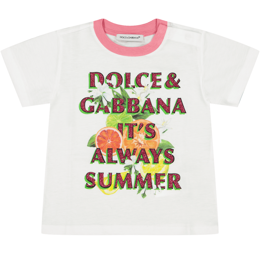 Dolce & Gabbana Baby Girls T-Shirt White