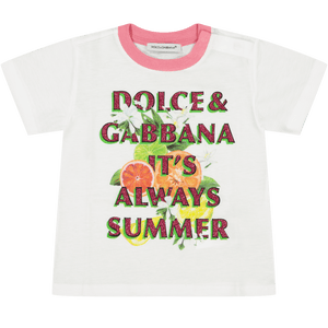 Dolce & Gabbana Baby Meisjes T-Shirt Wit 3/6