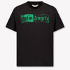Palm Angels Kinder Unisex T-Shirt In Zwart