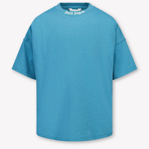 Palm Angels Kinder Jongens T-Shirt In Petrol