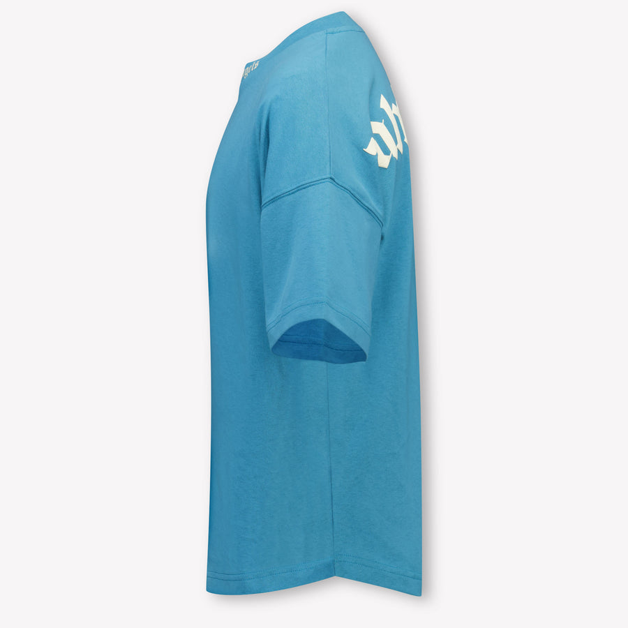 Palm Angels Kinder Jongens T-Shirt In Petrol
