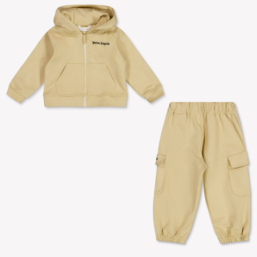 Palm Angels Baby Jongens Joggingpak In Beige