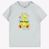 Palm Angels Baby Jongens T-Shirt In Licht Blauw