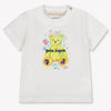 Palm Angels Baby Jongens T-Shirt In Off White