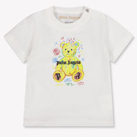 Palm Angels Baby Jongens T-Shirt In Off White