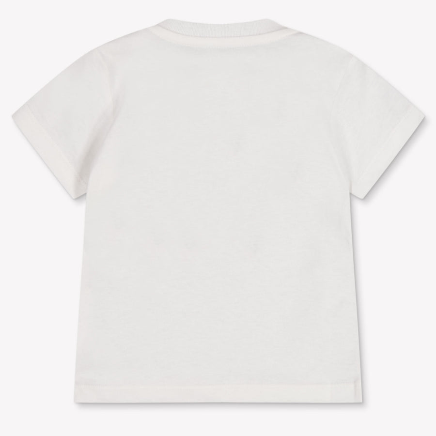 Palm Angels Baby Jongens T-Shirt In Off White