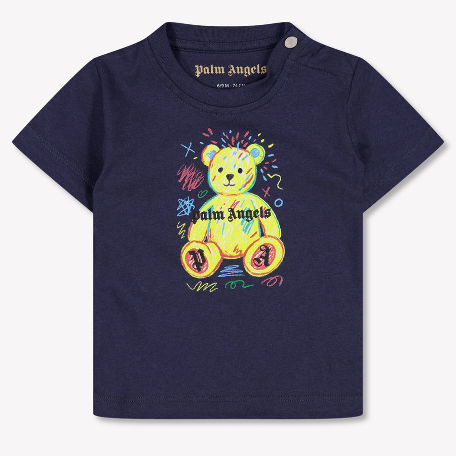 Palm Angels Baby Jongens T-Shirt In Navy