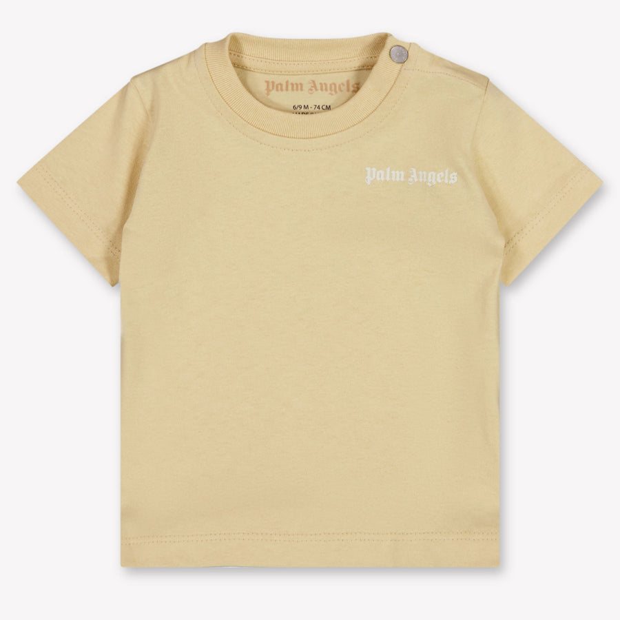 Palm Angels Baby Jongens T-Shirt In Beige