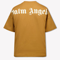 Palm Angels Kinder Jongens T-Shirt In Beige
