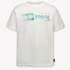 Palm Angels Kinder Unisex T-Shirt In Wit