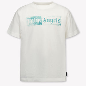 Palm Angels Kinder Unisex T-Shirt In Wit